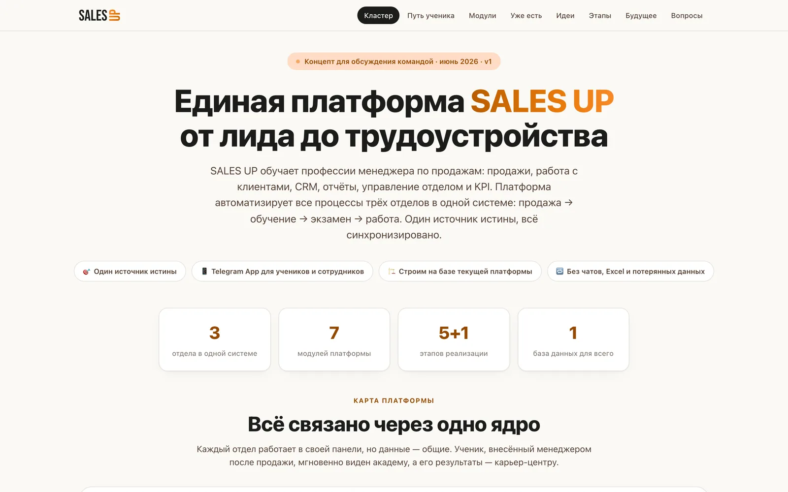 “Unified platform” web presentation