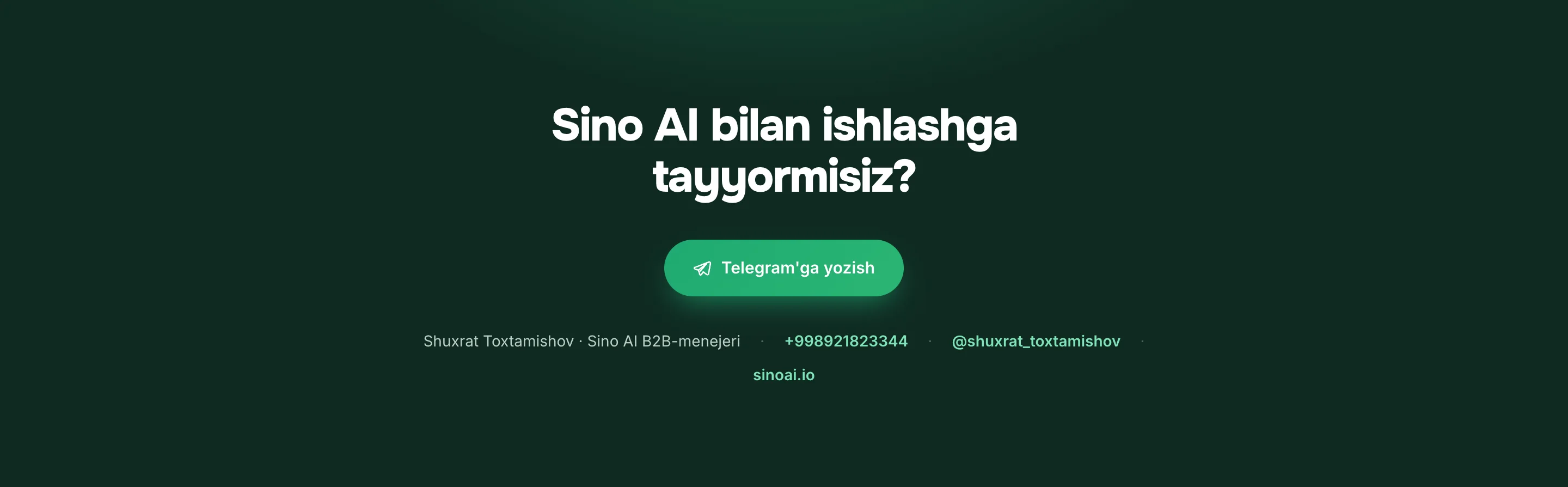 Sino AI uchun tijorat takliflari — 12